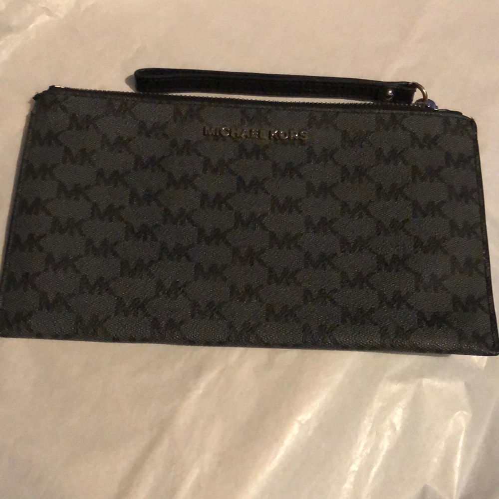 Michael Kors Jet Set Logo Coated Canvas Pouch